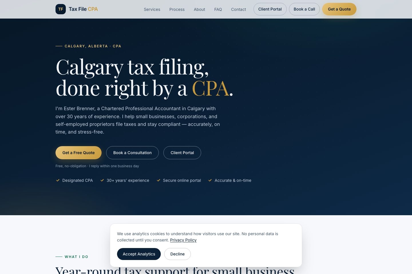 Tax File CPA — a live website built by AltaSmith
